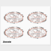 Romantic Roos Gold en Gray Florence Product Labels (Vel)