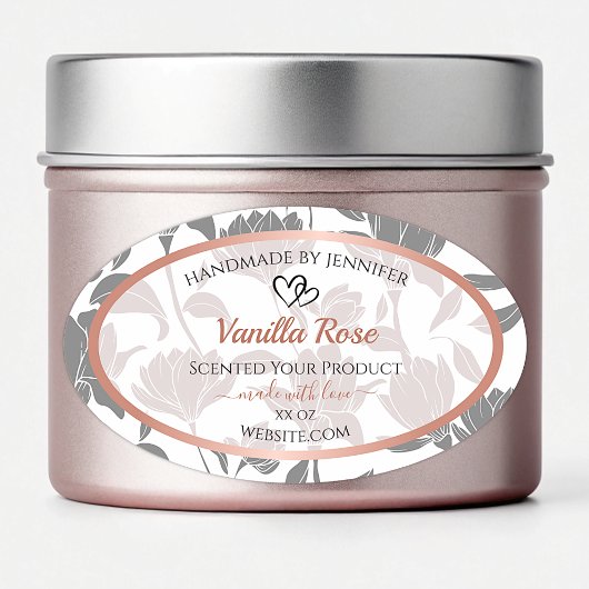 Romantic Roos Gold en Gray Florence Product Labels