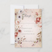 Romantic Roos Pink Gold Floral Response Kaart (Voorkant)