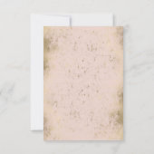 Romantic Roos Pink Gold Floral Response Kaart (Achterkant)