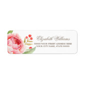 Romantic Roos Return Address Labels (Voorkant)