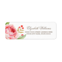 Romantic Roos Return Address Labels