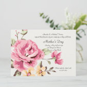 Romantic Roos Uitnodiging (Staand voorkant)