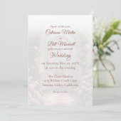 Romantic Rose Arch Pink Door Wedding Invitation Kaart (Staand voorkant)