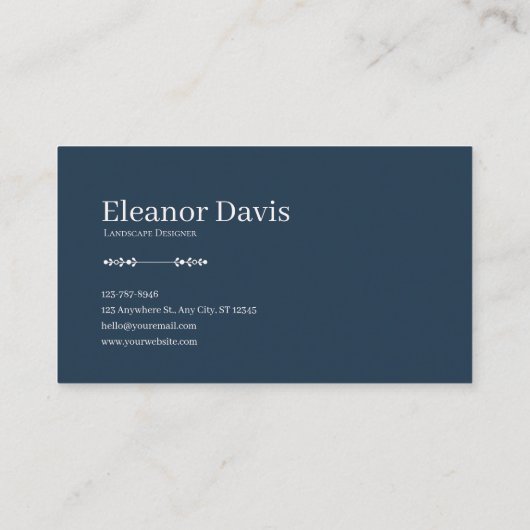 Romantic Rose Floral and Starry Valley Gold Frame Visitekaartje (Achterkant)