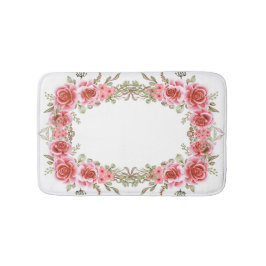 Romantic Rose Frame Memory Foam Bath Mat