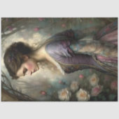 Romantic Rose Garden Woman Portrait Decoupage Tissuepapier (Voorkant)