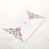 Romantic Rose Gold Flourish Ornament Wedding  Folie Uitnodiging (Gedraaid)