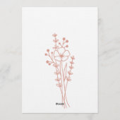 Romantic Rose Gold Heart Photo Wedding Kaart (Achterkant)