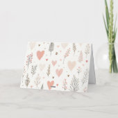 Romantic Rose Gold Script Kaart (Achterkant)