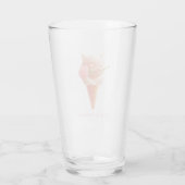 Romantic Rose: Miss Meow Pink Ice Cream Cone Art Glas (Achterkant)