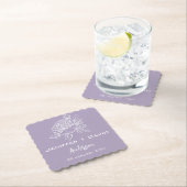 Romantic Rose Personalized Wedding/ Bridal Shower  Kartonnen Onderzetters (Insitu)