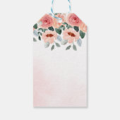 Romantic Rose Watercolor Bridal Shower  Cadeaulabel (Achterkant)