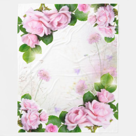 Romantic Roses Fleece Blanket (Voorkant)