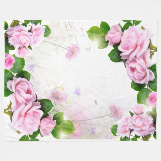 Romantic Roses Fleece Blanket (Voorkant (Horizontaal))