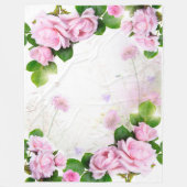 Romantic Roses Fleece Blanket Deken (Voorkant)