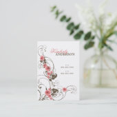 Romantic Roses Fleur Elegant Profile Card Visitekaartje (Staand voorkant)