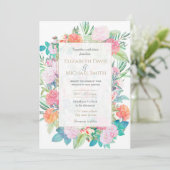 Romantic Roses floral  Design Kaart (Staand voorkant)