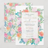 Romantic Roses floral  Design Kaart (Voorkant / Achterkant)
