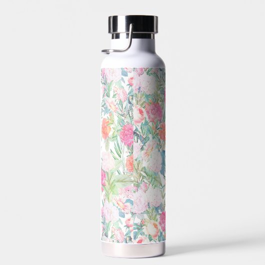 Romantic Roses floral  Design Waterfles (Rechts)