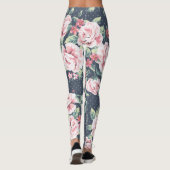 Romantic Roses Floral Pattern Leggings (Achterkant)