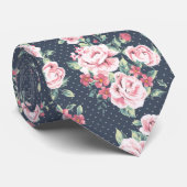 Romantic Roses Floral Pattern Stropdas (Opgerold)