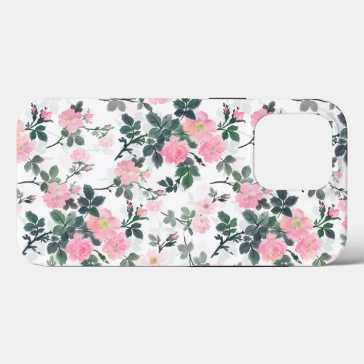 Romantic Roses Floral Waterverf schilderen Case-Mate iPhone Case (Achterkant (horizontaal))