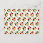 Romantic Roses Floral Wedding Wishing Well Informatiekaartje (Achterkant)