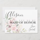 Romantic Roses Maid of Honor proposal Kaart (Voorkant)