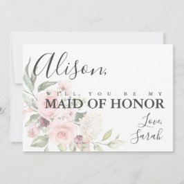 Romantic Roses Maid of Honor proposal Kaart