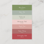 Romantic Roses Weddenschap Kleurenpalet Informatiekaartje (Achterkant)