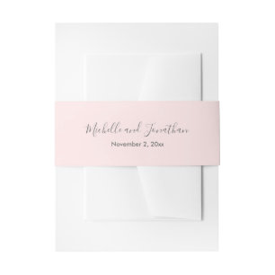 Romantic Roses Wedding Belly Band Uitnodigingen Wikkel