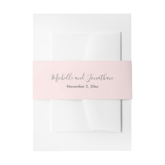 Romantic Roses Wedding Belly Band Uitnodigingen Wikkel