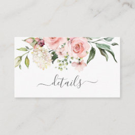 Romantic Roses Wedding Enclosure Card Informatiekaartje