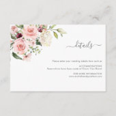 Romantic Roses Wedding Enclosure Card Informatiekaartje (Voorkant)
