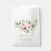 Romantic Roses Wedding Gift Favor Bag Bedankzakje (Voorkant)