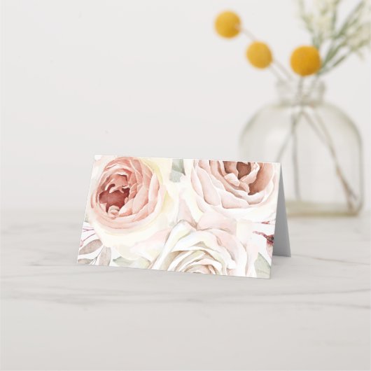 Romantic Roses Wedding Plaatskaartje (Achterkant)