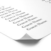 Romantic Roses Wedding Seding Chart Poster (Hoek)