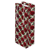 Romantic Roses Wine Gift Bag Wijn Cadeautas (Voorkant Gekanteld)