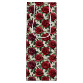 Romantic Roses Wine Gift Bag Wijn Cadeautas (Voorkant)