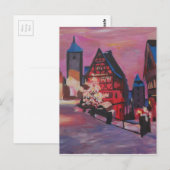 Romantic Rothenburg Tauber Duitsland in de winter Briefkaart (Voorkant / Achterkant)