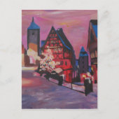 Romantic Rothenburg Tauber Duitsland in de winter Briefkaart (Voorkant)