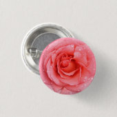Romantic Roze druppels water Ronde Button 3,2 Cm (Voorkant /achterkant)
