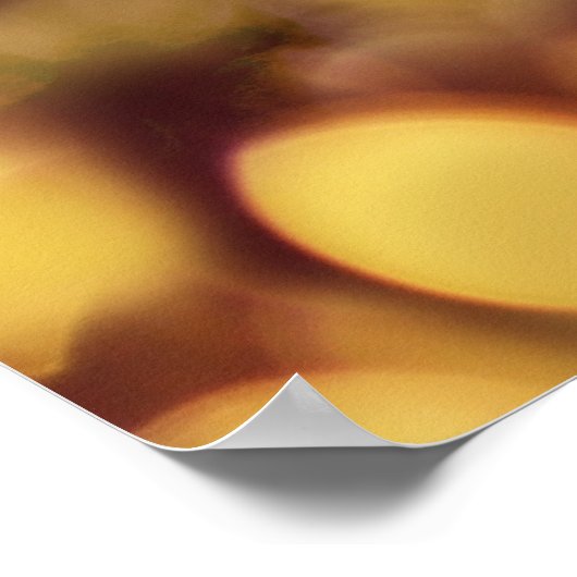 Romantic Roze en Gele Bokeh Poster (Hoek)