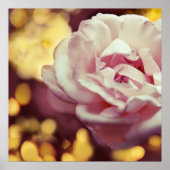 Romantic Roze en Gele Bokeh Poster (Voorkant)