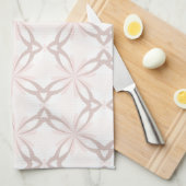 Romantic Roze en Gray Flowers Theedoek (Quarter Fold)