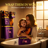 Romantic Roze flamingos met herfstbladeren Bad Handdoek