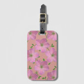 Romantic Roze Geranium Flowers op elke kleur Bagagelabel (Voorkant (verticaal))