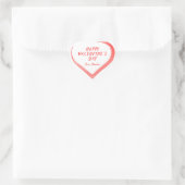 Romantic Roze hart van de valentijn op dag met naa Sticker (Tas)