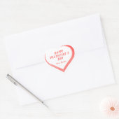 Romantic Roze hart van de valentijn op dag met naa Sticker (Envelop)